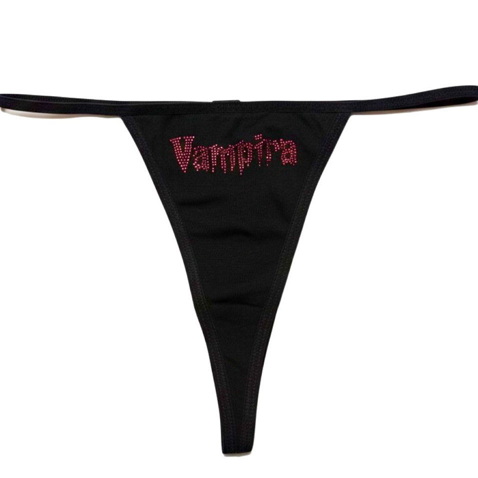 Vampira Rhinestone Thong