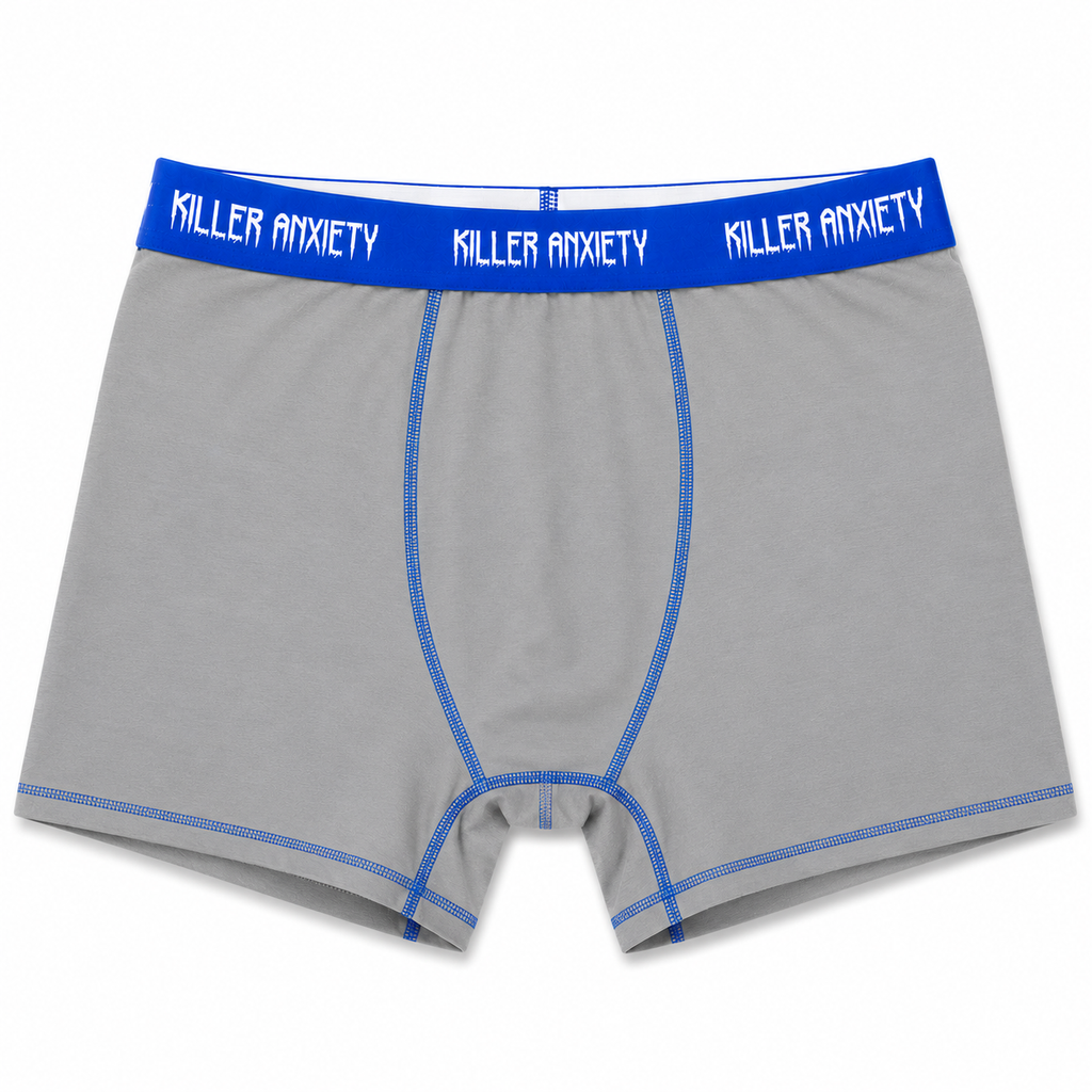 Blue And Grey Boxer Brief