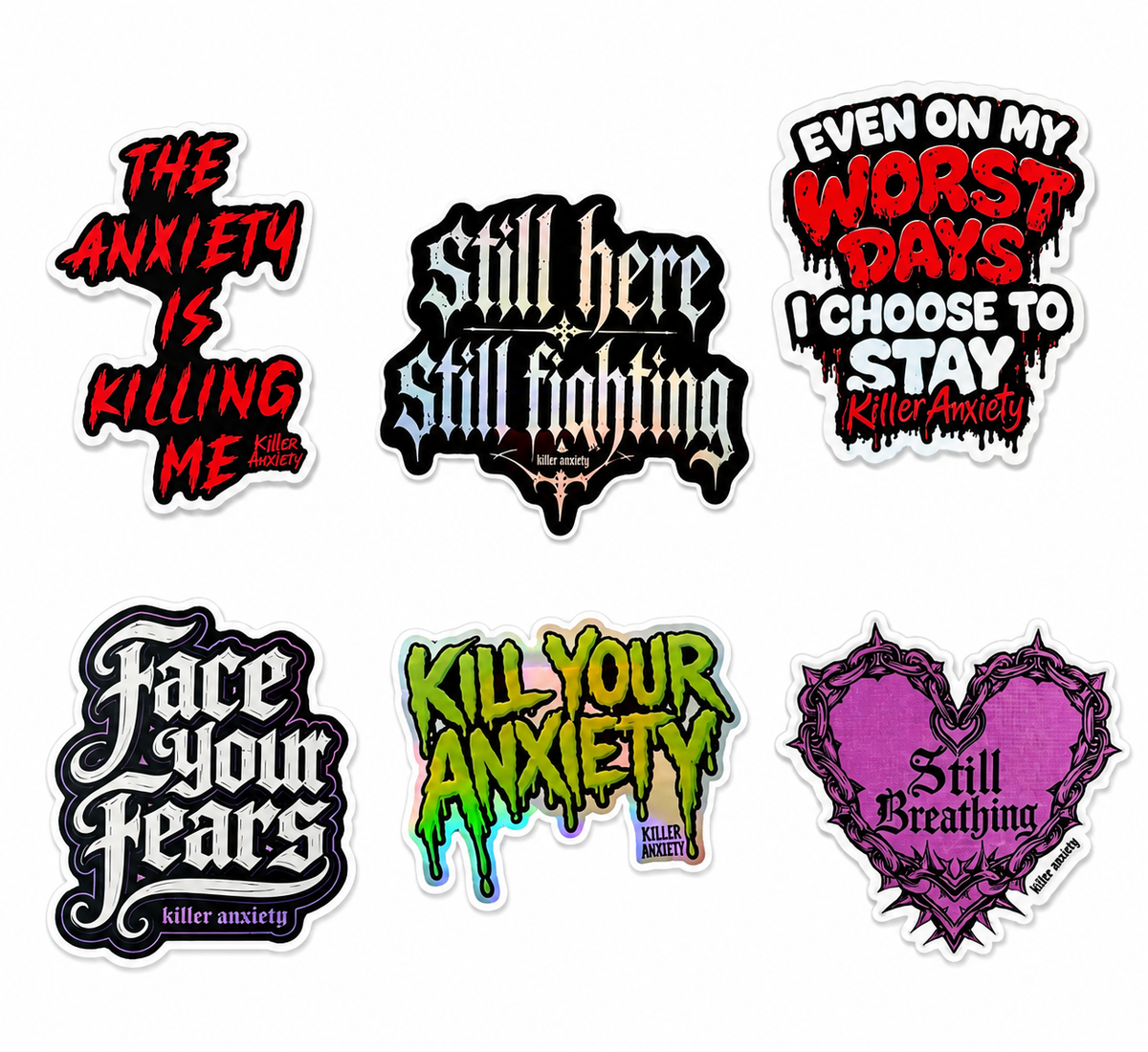 Killer Anxiety Sticker Pack