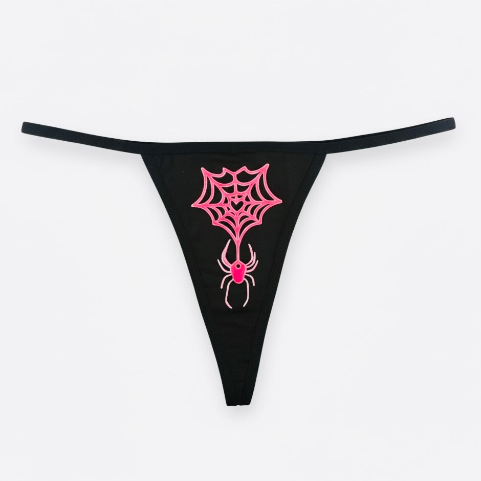 Pink Spider Thong