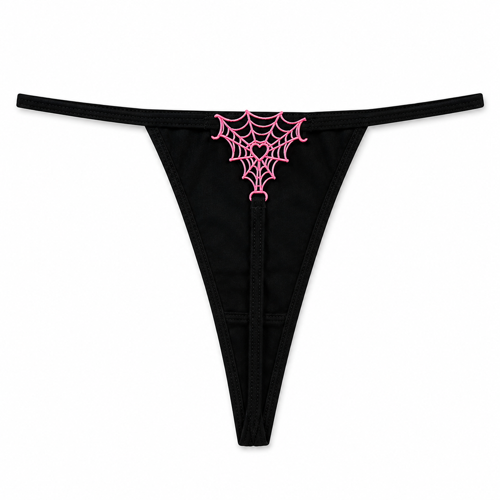 Pink Spider Thong